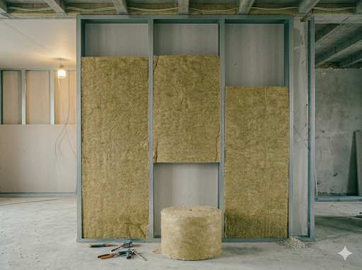 Isolatie en metal stud wandopbouw door Baumix in Stein